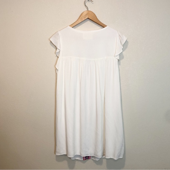 Savanna Jane Mexican Embroidered Floral Dress Flutter Sleeve Size M - Picture 2 of 6